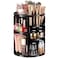 360 Rotating Makeup Organizer - Adjustable Shelf Height and Fully Rotatable. The Perfect Cosmetic Organizer for Bedroom Dresser or Vanity Countertop. (Black)