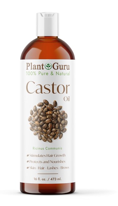 Castor Oil 16 fl. oz. Unrefined, 100% Pure Natural Hexane-Free, USP Grade, Hair Growth, Eyebrows and Eyelashes. Skin, Face and Body Moisturizer.