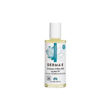 Derma E Vitamin E Skin Oil - 14,000 IU Safflower Face Oil &ndash; Hypoallergenic, Fragrance Free Facial Skin Care - Nourishes and Conditions, 2 fl oz