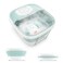 Homedics Smart Space Elite Footbath with Heat Boost, Collapsible, Invigorating Bubble Massage, 3 Pedicure Attachments, Safe to Use Bath Salts, Patented Safety-Lock System, Ergonomic