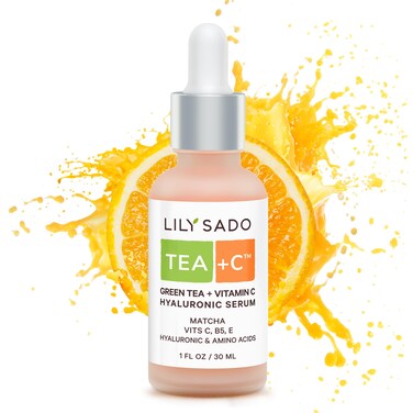 LILY SADO TEA+C Green Tea + Vitamin C Super Serum - Natural Vegan Serum - Best Antioxidant, Anti-Wrinkle Moisturizing Formula - Softens, Hydrates, Firms &amp; Tones for Luscious, Radiant Skin
