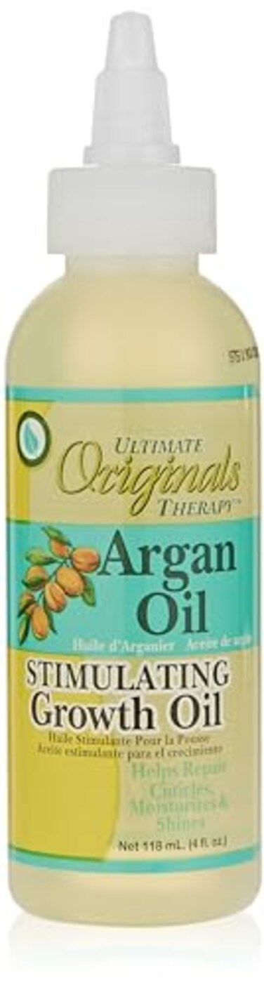 Originals by Africa's Best Therapy Argan Oil Stimulating Growth Oil, Penetrates &amp; Rejuvenates Hair, Scalp, Nails and Skin, All Day Long Moisturizing &amp; Conditioning, 4oz Bottle