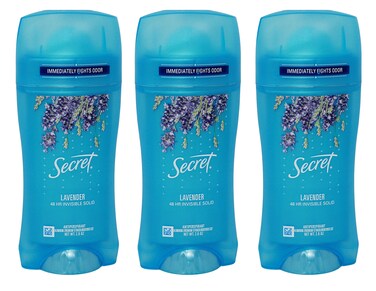 Secret Scent Expressions Invisible Solid Deodorant Luxe Lavender 2.60 oz - Pack of 3