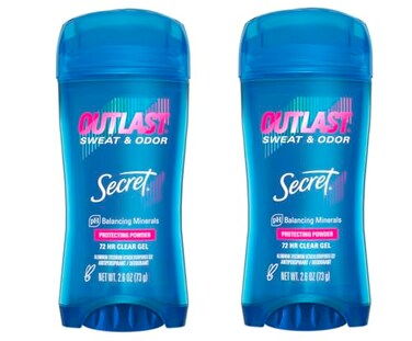 Secret Anti-Perspirant Clear Gel, Fights, 2.6 Ounce (Pack of 2)