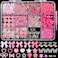 600 PCS 3D Nail Charms Set Pink and White Bow Pearl Nail Charms Butterfly Heart Rose Cherry Flower Nail Charms and Gems Y2K Nail Pearls Jewelry for Nail Art Supply