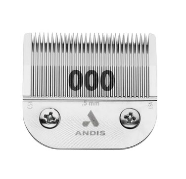 Andis &ndash; 64480, Ceramic Edge Carbon-Infused Detachable 0.5mm Clipper Blade - Close Cutting, Body Grooming Blades - Compatible With Most Andis, Oster A5, Series Clipper - Size 1/50" Cut Length, Chrome