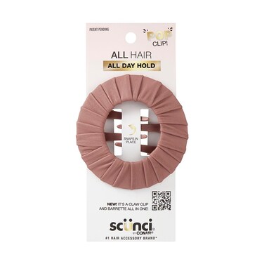 Scunci by Conair Pop Clip Barrette- hair accessories for women - claw clips for thick hair - claw clip - 1 Count