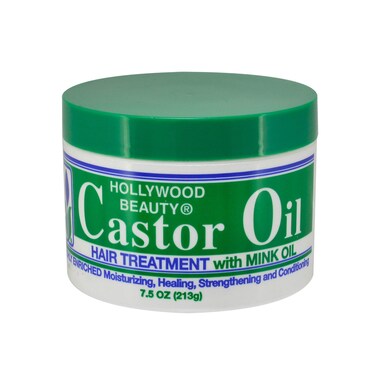 Hollywood Beauty Castor Oil Hair Treatment, with mink 7.5 oz (Pack of 4)