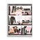 Stupell Industries Fashion Bookshelf Glam Cosmetic Accessories and Books, Designed by Ziwei Li Gray Framed Wall Art, 11 x 14, Pink