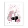 Stupell Industries Pink Peony Florals Glam Lipstick Cosmetic, Design by Martina Pavlova Wall Plaque, 10 x 15, White