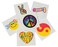 U.S. Toy 144 Indiviual Assorted Groovy Hippie 60s and 70s Themed Trick or Treat Tattoos