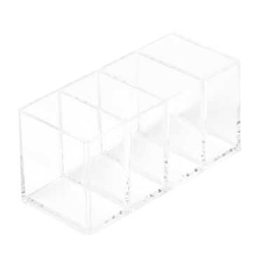 Richards Homewares Cosmetic Tray, 4-Compartment, Clear