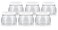 8 oz Clear PET Plastic (BPA Free) Tuscany Refillable Jar with White Smooth Lid (6 pack)