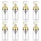 8 Pcs 1oz 30ml Plastic Foamer Pump Bottle Foam Dispenser Bottles Mini Liquid Foaming Bottles for Refillable Travel Hand Soap Foaming,Shampoo,Castile,Cleaning (Gold+Clear)