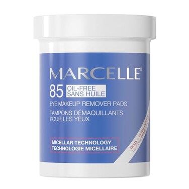 Marcelle Oil-Free Eye Make-Up Remover Pads, Sensitive Eyes, Long-Wearing Makeup Removal, Micellar Technology, Hypoallergenic, Fragrance-Free, Paraben-Free, Alcohol-Free, Cruelty-Free, 85 Pads