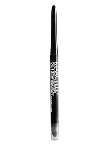 Marcelle 2-in-1 Retractable Eyeliner, Charcoal, Waterproof, Easy-To-Smudge, Smokey Eye, Long-Lasting 12h, Fragrance-Free, Hypoallergenic, Cruelty-Free, 0.31 g