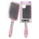 Conair Velvet Touch Paddle Cushion hair brush - Detangling hairbrush - curly or straight styles - men or women - detangler - features soft touch handle - Blush Pink