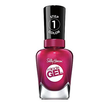 Sally Hansen Miracle Gel&trade;, Mad Women, Long Lasting, Gel-Like Formula, No UV Lamp Needed, Red Nail Polish