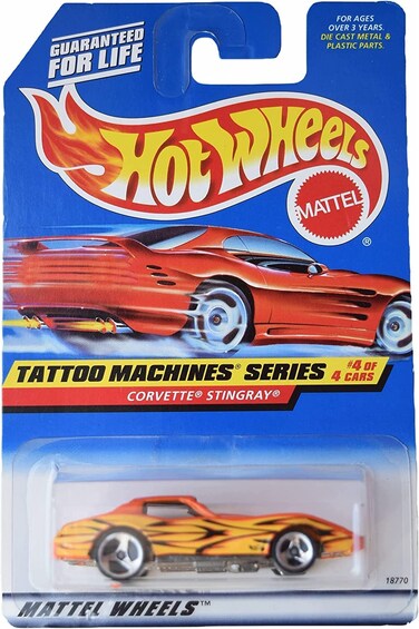 Hot Wheels Corvette Stingray, [Orange] Tattoo Machines Series 4/4