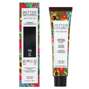 Permanent 1N Black Hair Color Dye - Naturally-derived, Vegan &amp; 100% Gray Coverage that Lasts up to 8 Weeks