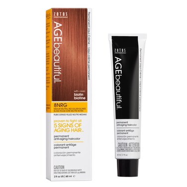 AGE beautiful Permanent Hair Color Dye Liqui Creme   100% Gray Coverage   Anti-Aging Haircolor   Biotin for Thicker, Fuller Hair   Professional Salon Coloring