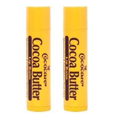Cococare Cocoa Butter Lip Balm - The Little Yellow Stick Enriched with Natural Cocoa Butter - Conditions &amp; Protects Lips with Hydrating Formula - 0.15oz (Pack of 2)