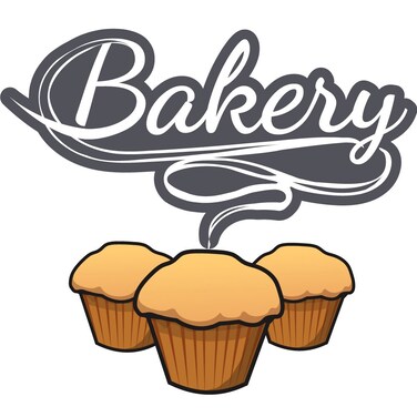 Bakery 8" Concession Decal Sign cart Trailer Stand Sticker Equipment
