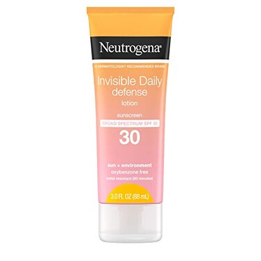Neutrogena Invisible Daily Defense Sunscreen Lotion, Broad Spectrum SPF 30, Oxybenzone-Free &amp; Water-Resistant, Sun &amp; Environmental Aggressor Protection, Antioxidant Complex, 3.0 fl. oz