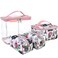 Emma &amp; Chloe 4 Piece Cosmetic Toiletry Bag Set, Waterproof Home, Travel Cosmetic Train Case Makeup Bags for Women with Zipper (Return to Paris)