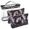 Emma &amp; Chloe 3 Piece Toiletry Bag Set, Waterproof Home or Travel Cosmetic Train Case Makeup Bags for Women with Handle and Zipper (Paris Je T'aime)