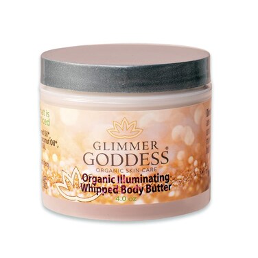 GLIMMER GODDESS Organic Whipped Body Shimmer Butter - Sexy Level 2 Rose Gold Body Shimmer - Moisturizing &amp; Nourishing Skincare with Natural Ingredients - Sultry Glow &amp; Hydration - 4.0 oz