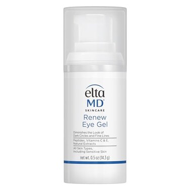 EltaMD Renew Eye Gel, Serum for Dark Circles and Puffiness, Under Eye Serum for Face, Anti Aging, Minimizes Fine Lines and Wrinkles, 0.5 oz Pump