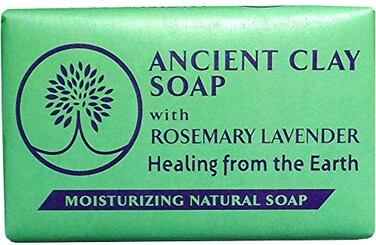 Zion Health Ancient Clay Moisturising Natural Bar Soap, Rosemary Lavender, 6 Oz