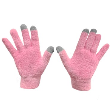 Eurow Aloe-Infused Moisturizing Gloves, Touchscreen Compatible, Soft &amp; Breathable for Dry Hands Treatment, Locks in Lotion, Durable &amp; Reusable, Pink, 1 Pair