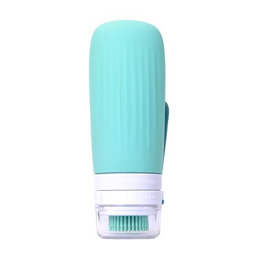 Eurow 100 ml BPA-Free Refillable &amp; Squeezable Silicone Brush Bottle with Hanging Loop, Turquoise