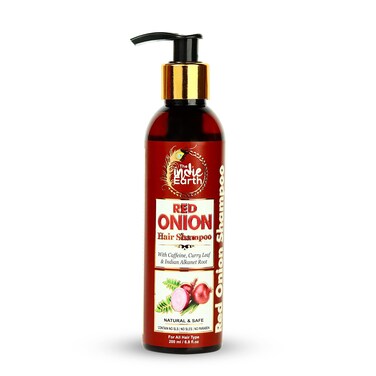 Red Onion Shampoo with Caffeine, Curry Leaf, and Indian Alkanet Root &ndash; Advanced Formula for Hair Fall Control, Split Ends Repair, and Dandruff Reduction &ndash; Gentle &amp; Chemical-Free &ndash; 200ml