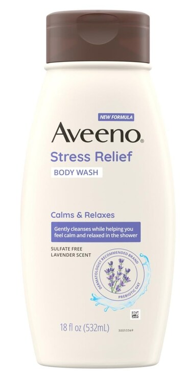 Aveeno Body Wash Stress Relief 18 Ounce (532ml) (6 Pack)