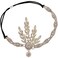 BABEYOND Art Deco 1920's Flapper Great Gatsby Inspired Leaf Medallion Pearl Headpiece Headband