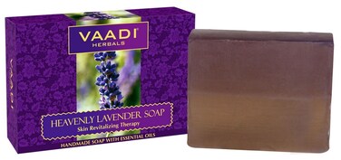 Vaadi Herbals Lavender Soap (Lavender Extract Bar Soap) with Rosemary Oil - Handmade Herbal Soap (Aromatherapy) with 100% Pure Essential Oils - ALL Natural - Each 2.65 Ounces - Pack of 3 (8 Ounces)