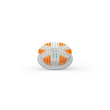 TAO Clean Replacement Exfoliator Brush Head, Replacement Head (1 Head) &ndash; Exfoliating Brush Replacement Head for the TAO Clean Electric Face Cleansing Brush and Cleaning Station, White/Orange