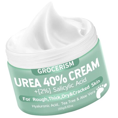 Urea Cream 40 Percent For Feet Plus 2% Salicylic Acid 8.82 oz    Foot Cream and Hand Cream Maximum Strength with Hyaluronic Acid, Tea Tree,and Aloe Vera for Deep Moisturizes, Callus Remover and Soften