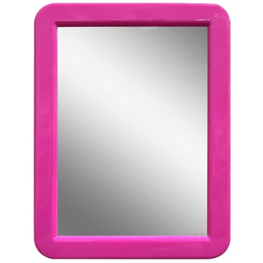 Locker Mirror Magnetic for Girls Locker, Pink 5" x 7" - Real Glass Magnetic Mirror for School Locker, Office, Home