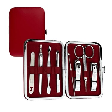 TS-343X Nail Care Set - 8 Essential Tools, Made in Korea, 50 Years Heritage (RED)