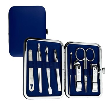 TS-343X Nail Care Set - 8 Essential Tools, Made in Korea, 50 Years Heritage (Blue)