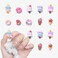 22Pcs Cute Nail Art Charms 3D Resin Food Cute Nail Charms Cartoon Ice Cream Nail Resin Charms Sweet Doughnut Designs Nail Decor for Nails DIY Nail Supplies Cute Nail Art Craft Accessories