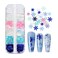 12 Grids Christmas Nail Glitter Sequins, Christmas Snowflakes Designs Nail Accessories Decorations White Snowflake Nail Art Glitter Christmas Blue Pink Nail Glitter Powder Accessories Nail Decals