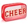 Abbylike Cheer Clear Makeup Letter Bag Cosmetic Zipper Cheers Pouch Chenille Patch Cheerleader Gifts Preppy Cheer Nylon Handmade Toiletry Bags for Women Girls Gifts (1, Red)