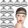 10 Pcs Mesh Wig Caps for Women, Black Wig Cap Net Nylon Hair Net for Lace Front Wigs, Stretchy Open End Hair Mesh Net for Halloween, Cosplay