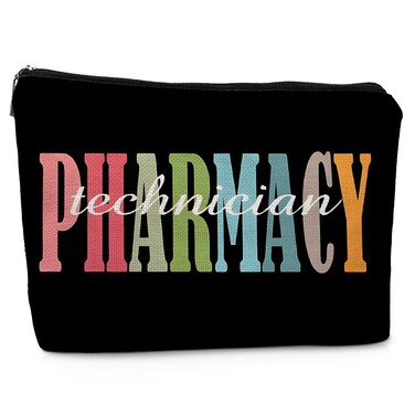 Pharmacy Technician Gifts Small Makeup Bag, Pharmacy Technician Appreciation Gifts Cosmetic Bags for Women, Certified Pharmacy Technician Gifts