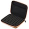 Acouto 63 Slots Essential Oil Storage Carrying Case, Portable Aromatherapy Essential Oil Bag Box Nail Polish Holders, for Fragrance Oils, Nail Polish 1ML 2ML 3ML (Orange)